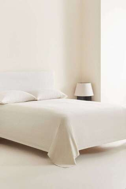 ZARA HOME ПОКРЫВАЛО ИЗ ПОСТИРАННОГО ЛЬНА, ПЕСОЧНЫЙ