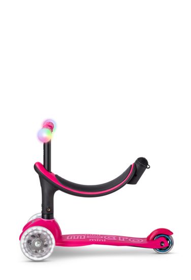 Самокат Micro Mini2Grow Deluxe Magic LED розовый