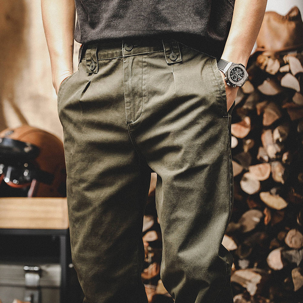 Американские классические ретро-брюки для мужчин, прочные рабочие брюки для весны и осени, свободные прямые брюки-джоггеры с флисовой подкладкой, повседневные брюки для мужчин.