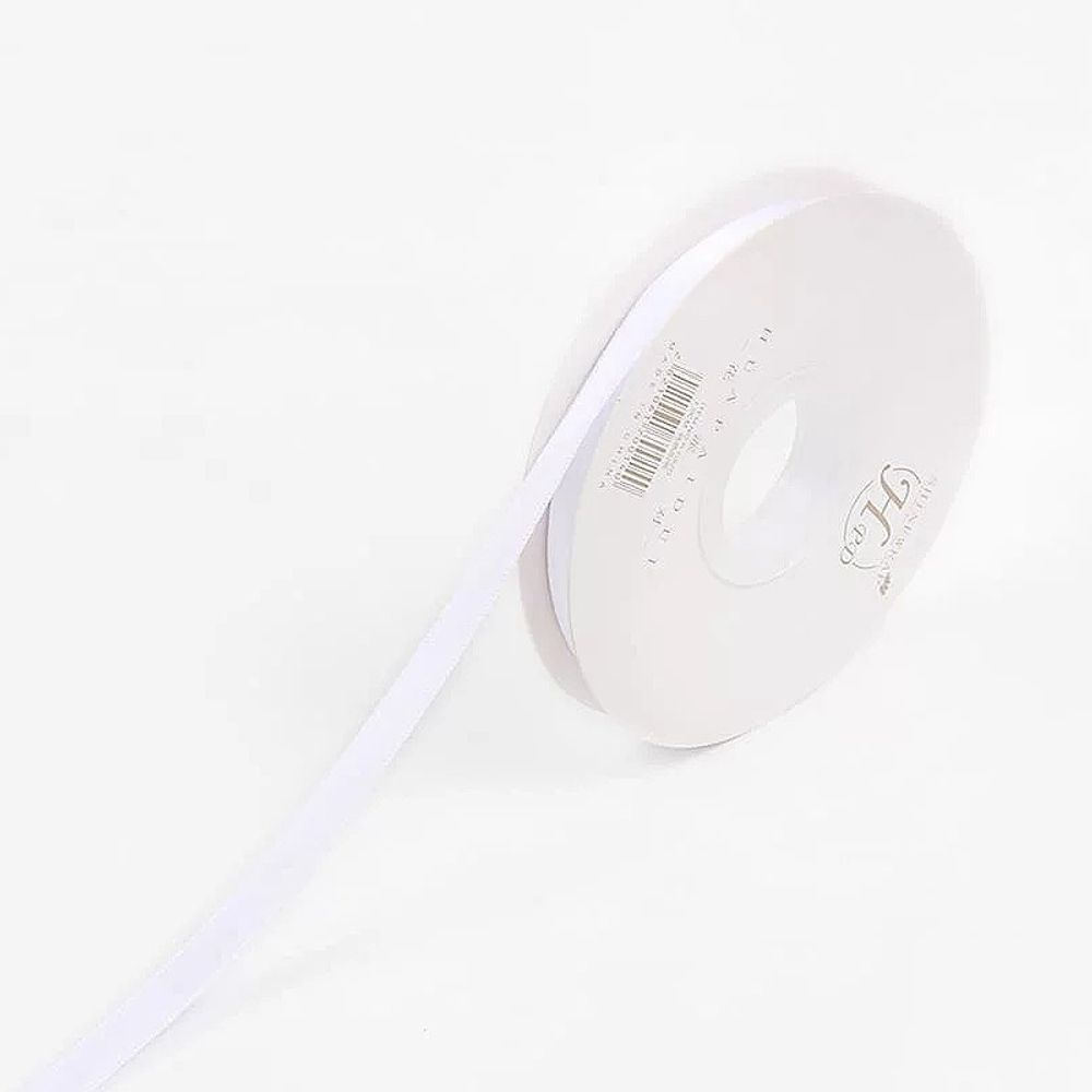 Лента шелк ПРЕМИУМ 1см*45Y БЕЛЫЙ