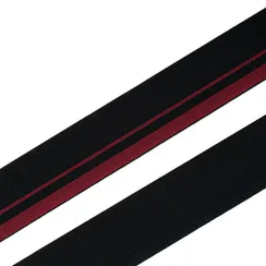 Резинка широкая, черная/бордо 35 мм, Германия