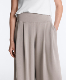OYSHO Брюки с широкими штанинами и корсетным поясом, бледно-серый
