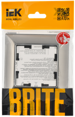BRITE Рамка 1-местная РУ-1-Бр металл хром/никель IEK