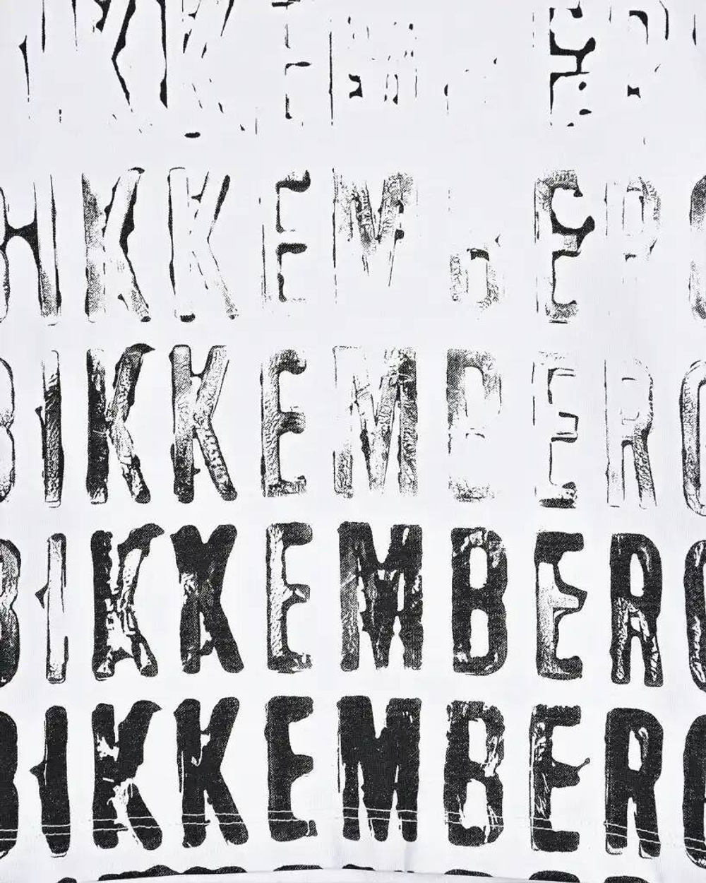 Футболка BIKKEMBERGS Белый/Термопринт: черные надписи-логотипы Мальчик