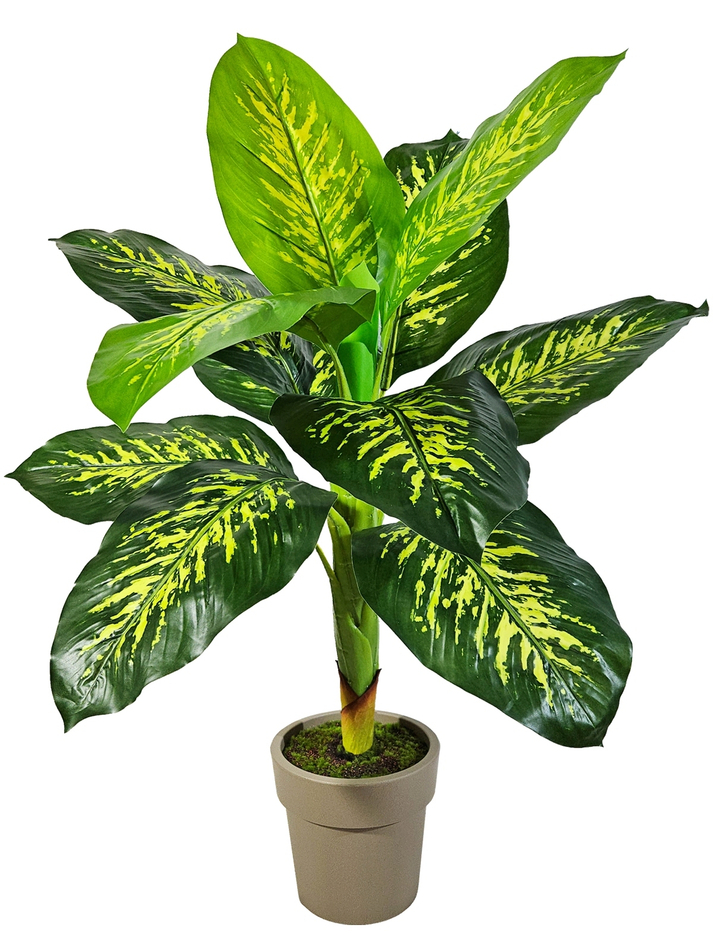 Искусственная диффенбахия 95см в кашпо