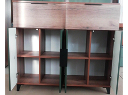 Харди комод высокий Дуб Делано Темный / Грин софт