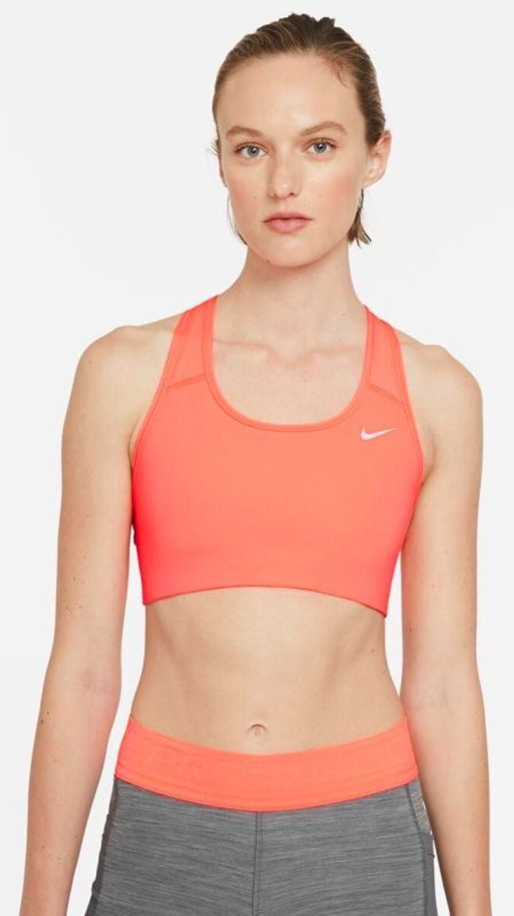 ТОП теннисный Nike Swoosh Bra Non Pad W - bright mango/white