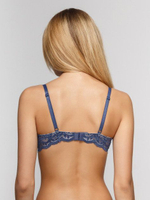 Кружевной бюстгальтер с формованными чашками Amy (Размер: 36D) (Цвет: черный с розовым)