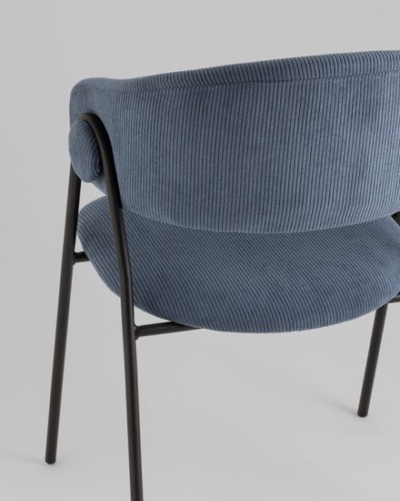 Стул Колин NEW вельвет пыльно-синий