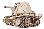 Конструктор 3D деревянный подвижный Lemmo Танк СУ-18