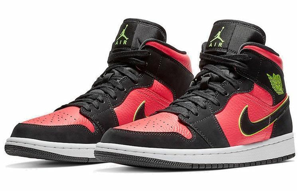 Кроссовки Jordan Air Jordan 1 Mid"Hot Punch" (Женская размерная сетка)