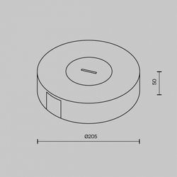 Основание для трека-ремня Maytoni Accessories for system Parity TRA130SC-1B
