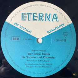 Винтажная виниловая пластинка LP Richard Wagner Вагнер, Richard Strauss Штраус, Funf Gedichte Von Mathilde Wesendonck / Vier Letzte Lieder (ГДР 1965)