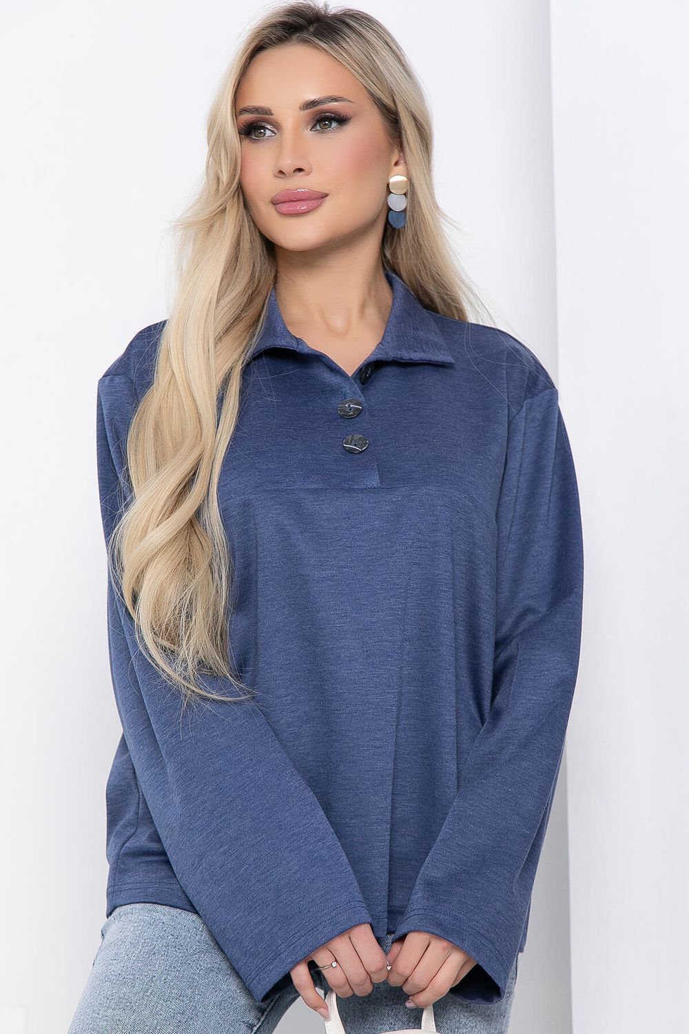 Джемпер "Свобода выбора" (синий) Б8575 LT Collection