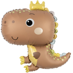 Фольгированный шар-фигура «Динозаврик в короне», сатин, в трех цветах, 79 см