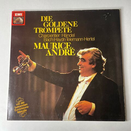 Винтажная виниловая пластинка LP Maurice Andre, Mark Carpentier, Georg F. Handel Гендель, J. S. Bach Бах, M. Haydn Гайдн, Goldene Trompete (Германия 1984) Quadraphonic
