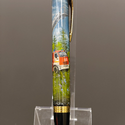 Ручка "Пожарная машина. МЧС" с ручной росписью Палех