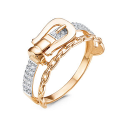 Кольцо из золота с фианитами