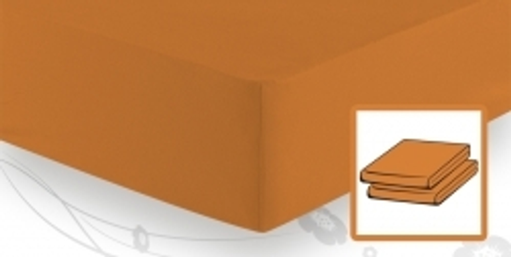 Простыня трикотажная 90-110x200 Elegante 8000 персиковая