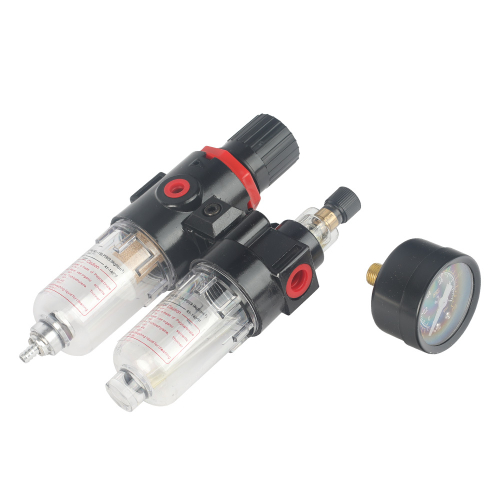 Фильтр влагоотделитель PATRIOT FRL 180 с лубрикатором и манометром, 700 л/мин, давление 8 бар, 40 мкм, резьба 1/4"