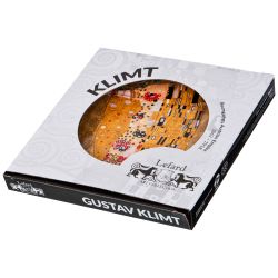ТАРЕЛКА КВАДРАТНАЯ LEFARD "ПОЦЕЛУЙ" (Г. КЛИМТ) 19 СМ ЗОЛОТАЯ (КОР=36ШТ.)