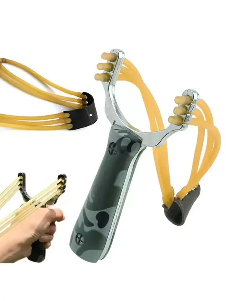 Рогатка металлическая тройной жгут