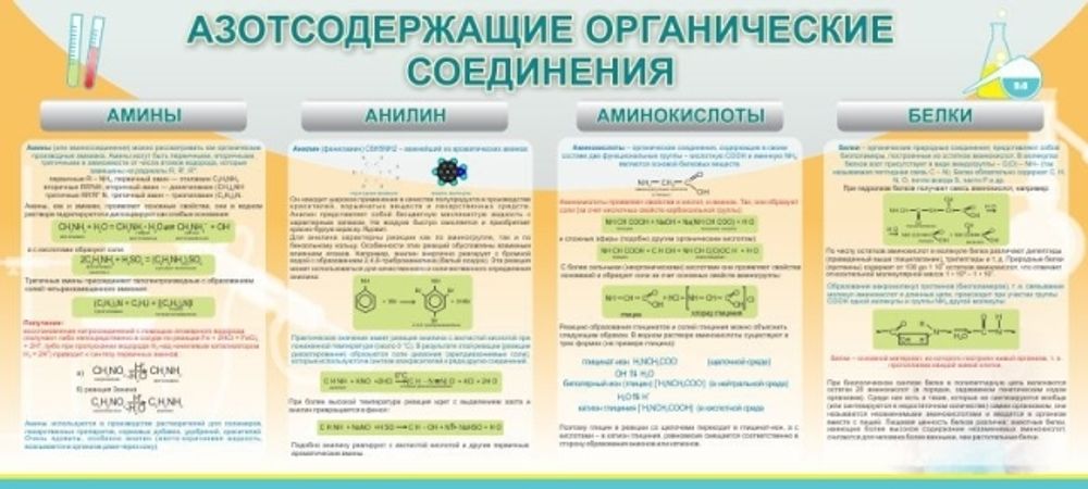 Стенд &quot;Азотсодержащие органические соединения&quot;