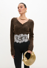 Кардиган с кружевом