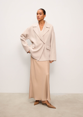 Пальто укороченное LORENA, светло-бежевый