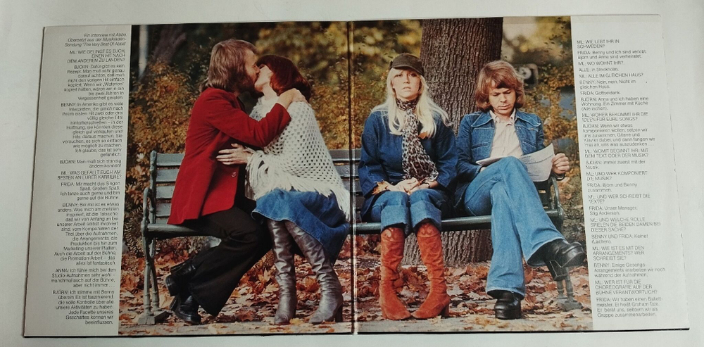 Винтажная виниловая пластинка LP АББА The Very Best Of ABBA (ABBA's Greatest Hits) (Germany 1976)