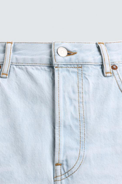 ZARA ДЖИНСЫ STRAIGHT ДЛИНОЙ ДО ЩИКОЛОТКИ, ГОЛУБОЙ