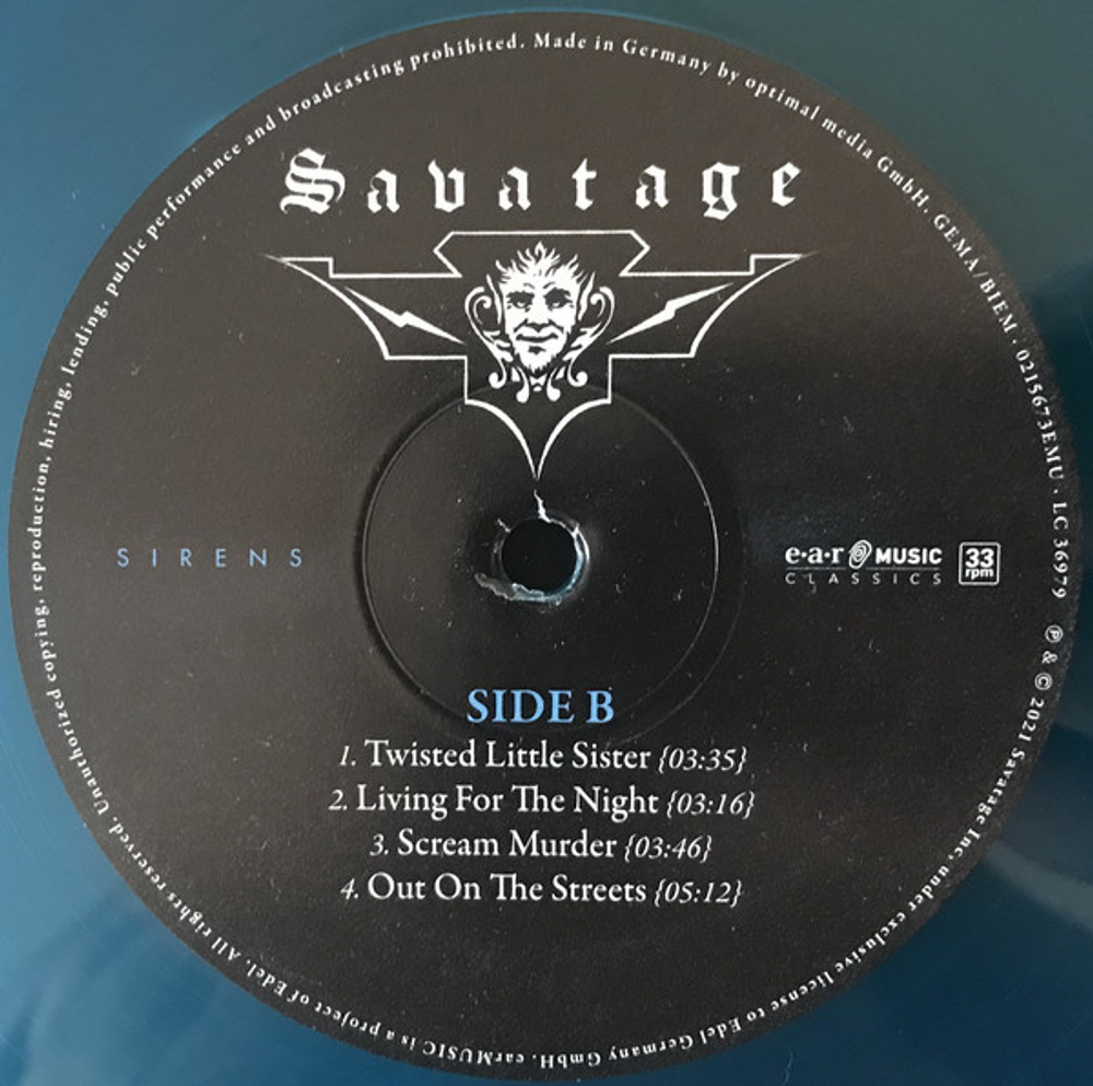 Savatage / Sirens (Coloured Vinyl)(LP)
