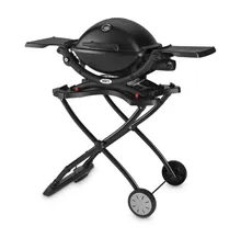 Портативный газовый гриль Weber Q 1200 с тележкой, 1 горелка, чёрный