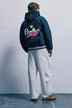 PULL&BEAR Куртка-бомбер "Stranger Things", синий