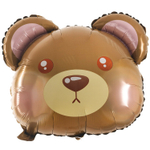 Шар Фольгированный Мишка милый голова (Коричневый)