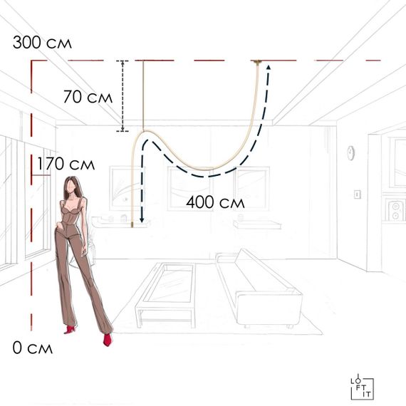 Потолочный светильник LOFT IT Thread 10388C Brass