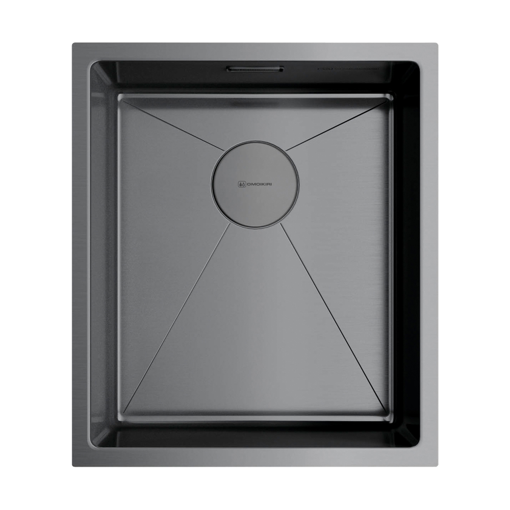 Мойка Omoikiri Taki 38-U/IF-GM нерж. сталь | Вороненая сталь