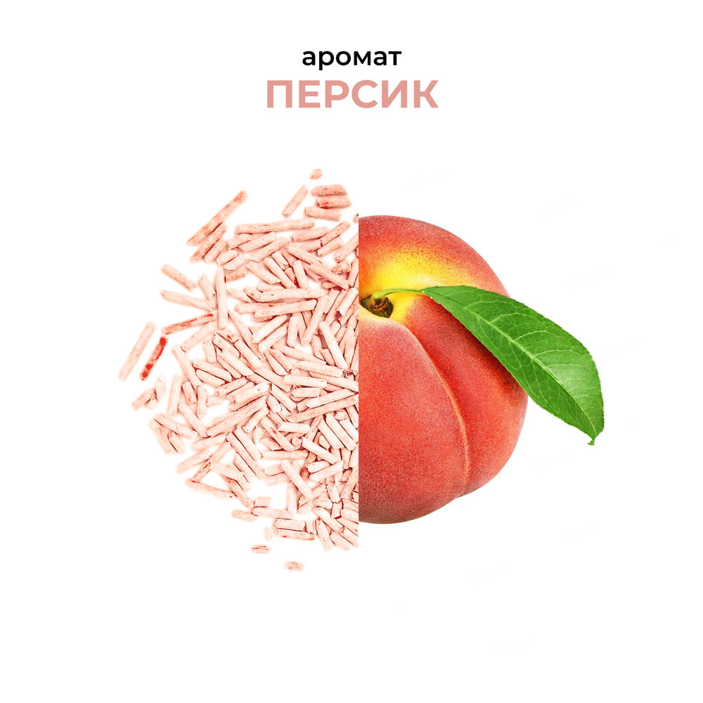 Pet-it комкующийся наполнитель для кошек Тофу Персик, 6 л