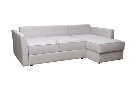 Диван Garda Decor Сорренто (Sorrento) 230 с канапе трехмест.раскл (Еврокнижка) Koza3803-SVSER+Nev83 230*156*90 см