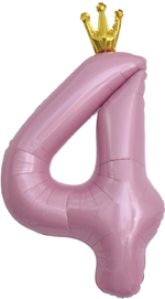 Шар Цифра Розовая с короной