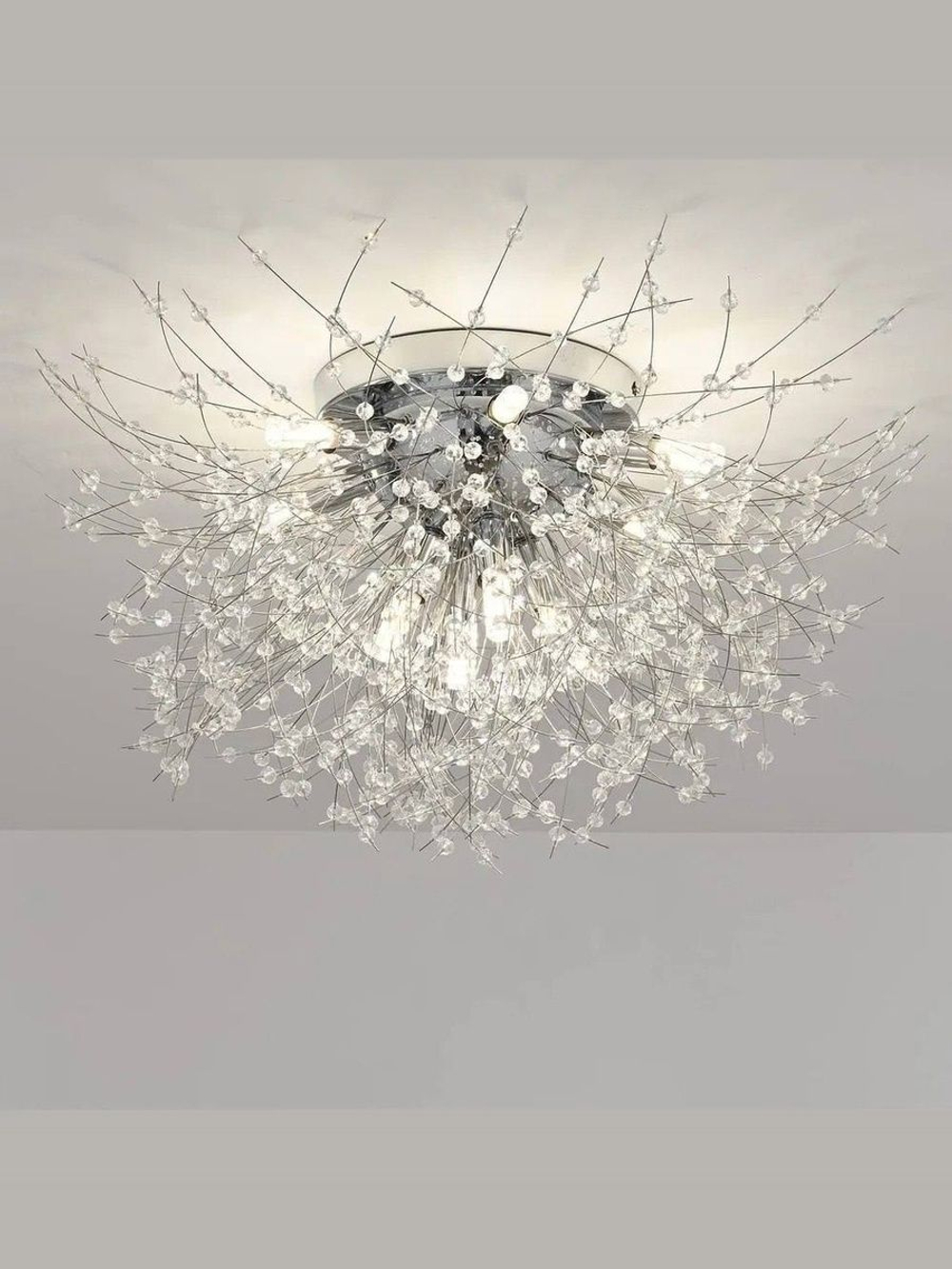Люстра потолочная Lanbos, 7 ламп G9, 100 Вт LED, до 18 кв м, хром