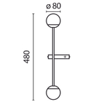 Настенный светильник (бра) Maytoni MOD285WL-L10BS3K