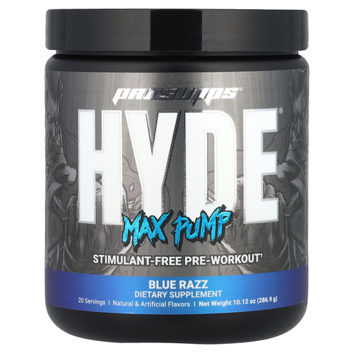ProSupps, Hyde®, Max Pump, предтренировочный комплекс, синий Razz, 286,9 г (10,12 унции)