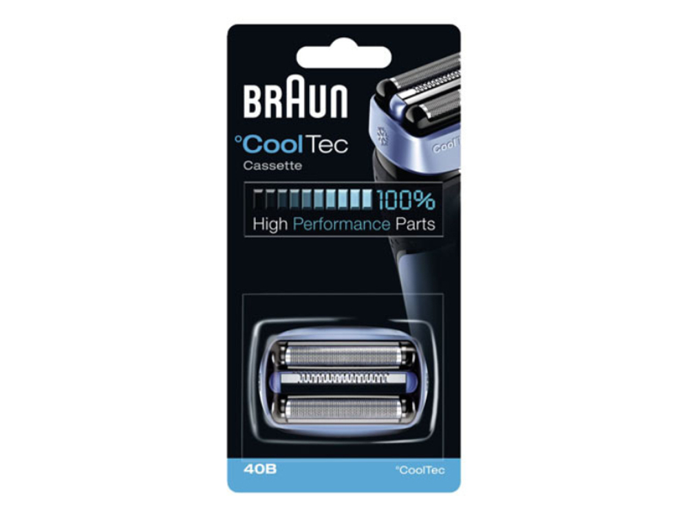 Бритвенная кассета 40B для бритвы Braun CoolTec