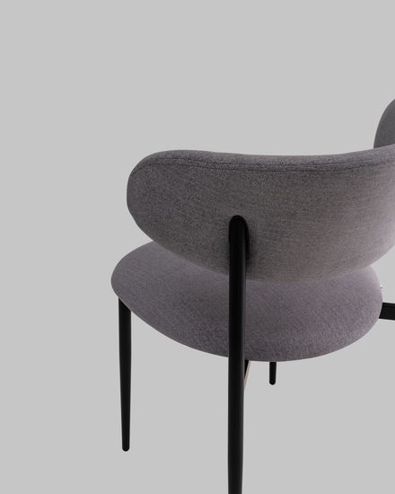Стул Kirbi велюр серый