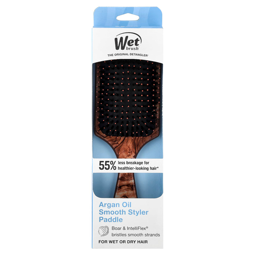 Wet Brush, щетка для гладкости кожи с аргановым маслом, коричневый, 1 шт.