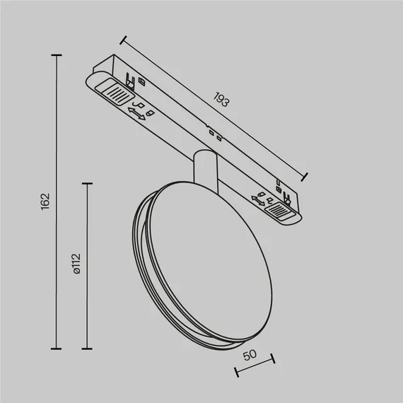 Трековый светильник Контур / Outline Exility 4000K 6Вт 180° Technical tr090-2-6w4k-b