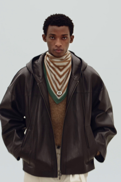 ZARA ШЕРСТЯНОЙ ШАРФ В ПОЛОСКУ, ЧЕРЕПИЧНЫЙ