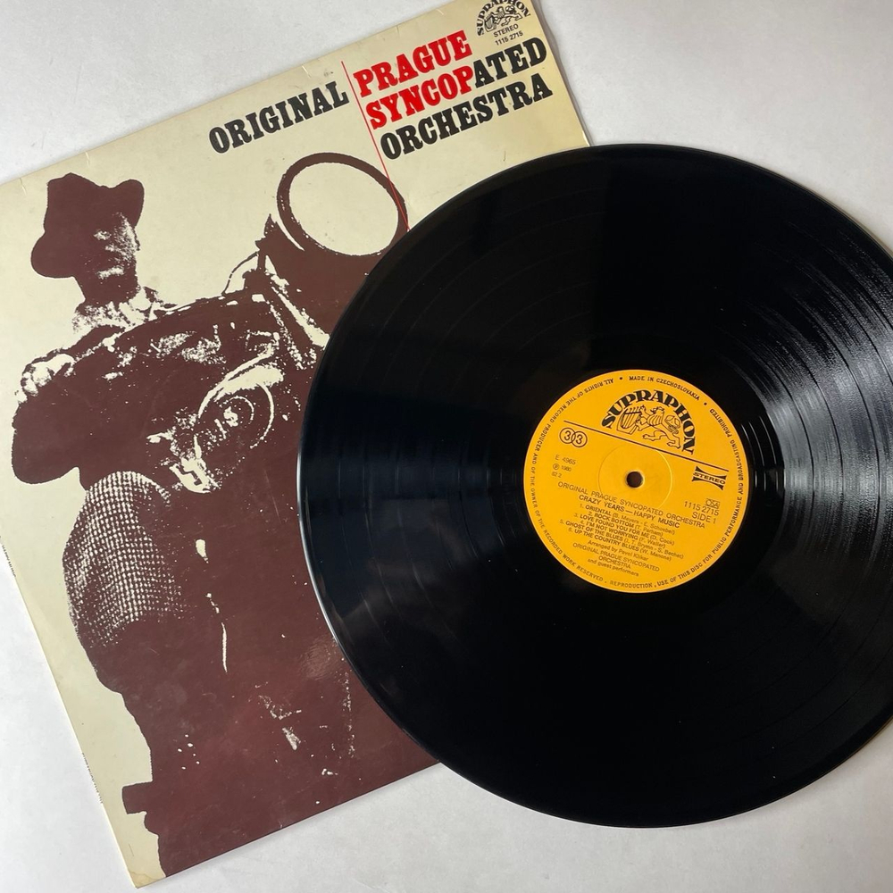 Винтажная виниловая пластинка LP Чешский Джаз Бэнд Original Prague Syncopated Orchestra, Crazy Years Happy Music (Чехословакия 1980)