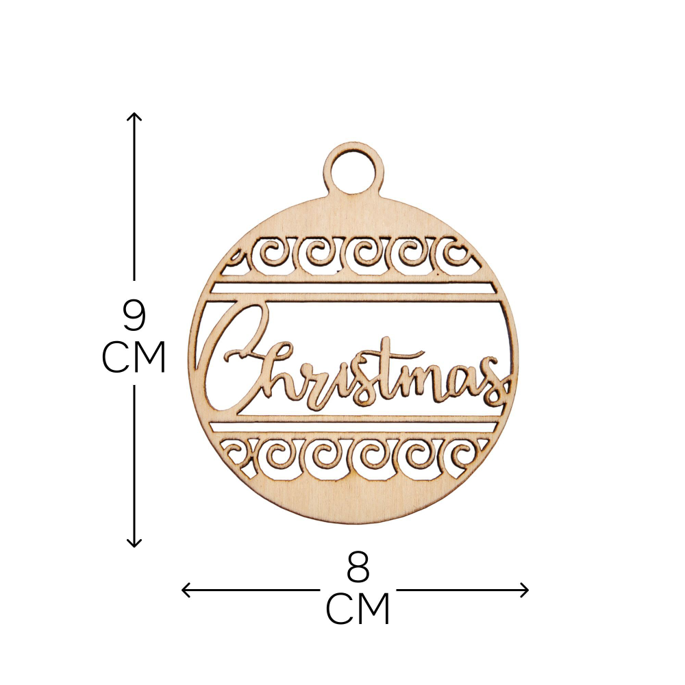 Подарочный набор игрушек на новогоднюю елку, деревянные